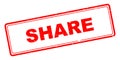 Share stamp on white Royalty Free Stock Photo