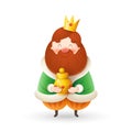 Gaspar - wise man and king celebrate Epiphany - cute vector illustration isolated - greeting card Royalty Free Stock Photo