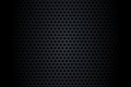 Vector Abstract Dark Black Background with Shining Hexagonal Metal Mesh