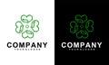 Clover Love logo vector, Leaves Logos design, modern logo, Logo Designs Vector