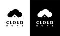 Vector graphic of Simple inspiration Cloud House Logo Template Design business Royalty Free Stock Photo
