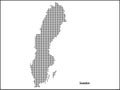 Vector halftone Dotted map of Sweden country