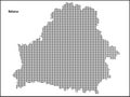 Vector halftone Dotted map of Belarus country