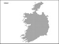 Vector halftone Dotted map of Ireland country