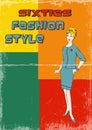 1960s Fashion Poster Style Illustration Royalty Free Stock Photo