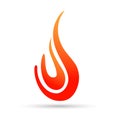 Fire flame modern abstract fire design fire wave icon logo
