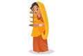 Indian Priestess Vector Cartoon Illustration