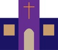 Vector of a christian church