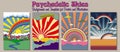 Psychedelic Skies Vector Illustration Set