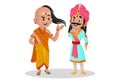 Chanakya Vector Cartoon Illustration