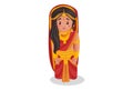 Draupadi Vector Cartoon Illustration