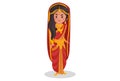 Draupadi Vector Cartoon Illustration