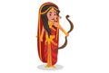 Draupadi Vector Cartoon Illustration Royalty Free Stock Photo