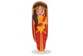 Draupadi Vector Cartoon Illustration Royalty Free Stock Photo