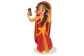 Draupadi Vector Cartoon Illustration Royalty Free Stock Photo