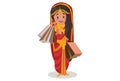 Draupadi Vector Cartoon Illustration