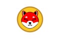 Shiba Inu SHIB icon for web, banner, sign, symbol, etc. vector eps10