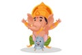 Vector Graphic Illustration of Lord Ganesha Royalty Free Stock Photo