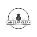 Natural lab logo designs concept, science and medicine creative symbol Royalty Free Stock Photo