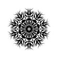 Round ornament of lace snowflake. Vector design element. Ornamental elegant detail Royalty Free Stock Photo