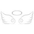 Angel wing illustration Royalty Free Stock Photo