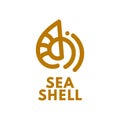 Sea shell ocean animal logo concept design Royalty Free Stock Photo