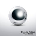 Metallic Reflective Chrome Sphere. Vector Illustration Royalty Free Stock Photo