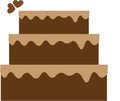 Vector of chocolate cake