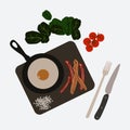 Healty food for diet and breakfast ilustration vector.