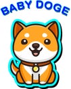 Baby doge, dogecoin crypto currency, for web, banner, poster, trading, etc. vector eps10