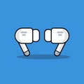 earphone Bluetooth illustration, earphone isolated design