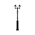 Garden lamp icon vector design, Garden lamp silhouette vector Royalty Free Stock Photo