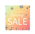 Flat spring sale background Free Vector.