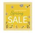 Flat spring sale background Free Vector.