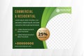 Commercial and residential horizontal flyer design template
