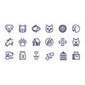 Pets - line vector icons vector design Royalty Free Stock Photo