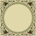 Decorative round floral framework. Royalty Free Stock Photo