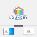 Laundry Logo and Label set , hanger with bubles