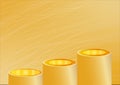 Abstract background with gold color podium, vector eps