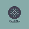 mandala lotus simple logo