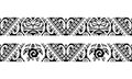 Set of maori polynesian tattoo bracelets border. Tribal sleeve seamless pattern vector. Royalty Free Stock Photo