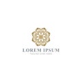 Luxurious floral logo template for brand identity