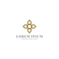 Luxurious floral logo template for brand identity