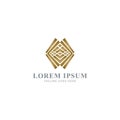 Luxurious floral logo template for brand identity