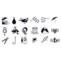 Fishing Tackle Icons vector design