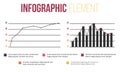 Bar and wave information infographic element