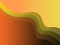 Brown Green Autum Wave Abstract Background Illustration