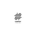 Logo, icon, symbol, company or business monogram geometry binding square has a binding meaning to maintain stability.