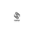 Logo, icon, symbol, company or business monogram has the meaning of togetherness to strengthen a sense of consistency Royalty Free Stock Photo