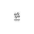 Logo, icon, symbol, company or business monogram fan rotation has the meaning of moving forward and consistently.